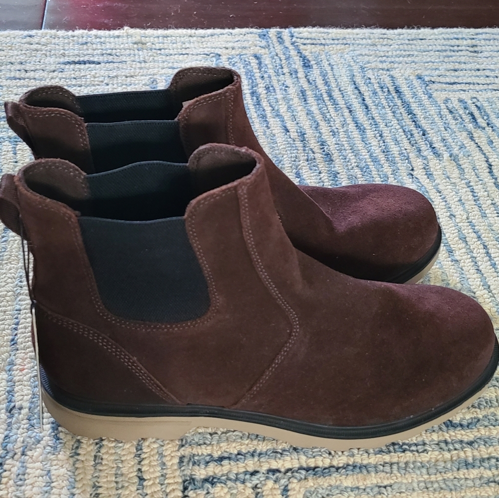 Men's Sorel Carson Chelsea Brown Suede Boots sz 11.5